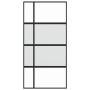 Puerta corredera vidrio templado y aluminio negra 102,5x205 cm de , Puertas para el hogar - Ref: Foro24-155230, Precio: 251,2...