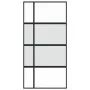 Schiebetür aus gehärtetem Glas und schwarzem Aluminium 102,5x205 cm von , Türen für zu Hause - Ref: Foro24-155230, Preis: 246...