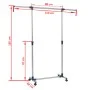 Perchero ajustable acero inoxidable 165x44x150 cm plateado de vidaXL, Organizadores de vestidores y perchas de barra - Ref: F...