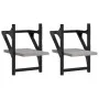 Estantes de pared con barras 2 uds gris Sonoma 20x25x30 cm by , Shelves and shelves - Ref: Foro24-836231, Price: 17,06 €, Dis...