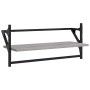 Wandregale mit Stangen 2 Stück in Grau Sonoma 65x25x30 cm von , Regale und Regale - Ref: Foro24-836246, Preis: 26,75 €, Rabat...