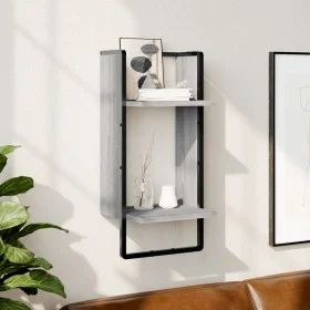Wandregal mit grauer Sonoma-Stange 30x25x65 cm von , Regale und Regale - Ref: Foro24-836301, Preis: 23,00 €, Rabatt: %
