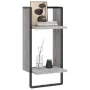 Estante de pared con barra gris Sonoma 30x25x65 cm by , Shelves and shelves - Ref: Foro24-836301, Price: 23,00 €, Discount: %