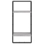 Estante de pared con barra gris Sonoma 30x25x65 cm
