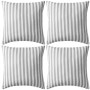 Cojines para exterior a rayas 45x45 cm gris 4 unidades de vidaXL, Cojines - Ref: Foro24-132310, Precio: 52,42 €, Descuento: %