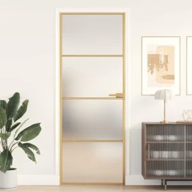Innentür aus vergoldetem gehärtetem Glas und Aluminium 76x201,5cm von , Türen für zu Hause - Ref: Foro24-155136, Preis: 201,8...