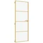 Puerta de interior dorada vidrio templado y aluminio 76x201,5cm de , Puertas para el hogar - Ref: Foro24-155136, Precio: 201,...