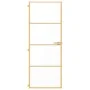 Puerta de interior dorada vidrio templado y aluminio 76x201,5cm de , Puertas para el hogar - Ref: Foro24-155136, Precio: 201,...