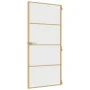 Puerta de interior dorada vidrio templado y aluminio 93x201,5cm by , Doors for the home - Ref: Foro24-155134, Price: 160,26 €...