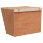 Comedero heno para conejos madera maciza abeto 25x18,5x20,5 cm