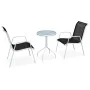 Garden bistro table and chairs 3 pieces black steel by vidaXL, Garden sets - Ref: Foro24-43314, Price: 89,27 €, Discount: %