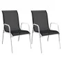 Garden bistro table and chairs 3 pieces black steel by vidaXL, Garden sets - Ref: Foro24-43314, Price: 89,27 €, Discount: %