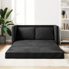 Sofá cama de suelo 2 en 1 terciopelo negro 122x204x55 cm by , Sofas - Ref: Foro24-353959, Price: 236,06 €, Discount: %