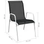 Garden bistro table and chairs 3 pieces black steel by vidaXL, Garden sets - Ref: Foro24-43314, Price: 89,27 €, Discount: %