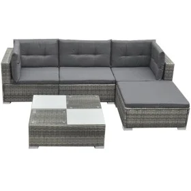 5-piece garden furniture set and gray synthetic rattan cushions by vidaXL, Garden sets - Ref: Foro24-42741, Price: 545,04 €, ...
