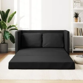 Bodensofa 2-in-1 aus schwarzem Kunstleder 112x174x55 cm von , Sofas - Ref: Foro24-353973, Preis: 216,25 €, Rabatt: %