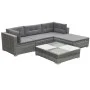 5-teiliges Gartenmöbel-Set und graue synthetische Rattankissen von vidaXL, Gartensets - Ref: Foro24-42741, Preis: 545,04 €, R...