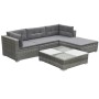 5-teiliges Gartenmöbel-Set und graue synthetische Rattankissen von vidaXL, Gartensets - Ref: Foro24-42741, Preis: 553,45 €, R...