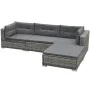 5-teiliges Gartenmöbel-Set und graue synthetische Rattankissen von vidaXL, Gartensets - Ref: Foro24-42741, Preis: 545,04 €, R...