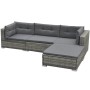 5-teiliges Gartenmöbel-Set und graue synthetische Rattankissen von vidaXL, Gartensets - Ref: Foro24-42741, Preis: 553,45 €, R...