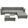 5-teiliges Gartenmöbel-Set und graue synthetische Rattankissen von vidaXL, Gartensets - Ref: Foro24-42741, Preis: 553,45 €, R...