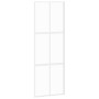 Weiße Schiebetür aus gehärtetem Glas und Aluminium, 76 x 205 cm von , Türen für zu Hause - Ref: Foro24-155216, Preis: 164,16 ...