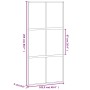 Schiebetür aus gehärtetem Glas und schwarzem Aluminium, 102,5 x 205 cm von , Türen für zu Hause - Ref: Foro24-155209, Preis: ...