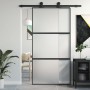 Puerta corredera vidrio templado y aluminio negra 102,5x205 cm de , Puertas para el hogar - Ref: Foro24-155200, Precio: 203,0...