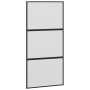 Puerta corredera vidrio templado y aluminio negra 102,5x205 cm de , Puertas para el hogar - Ref: Foro24-155200, Precio: 203,0...