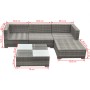 5-teiliges Gartenmöbel-Set und graue synthetische Rattankissen von vidaXL, Gartensets - Ref: Foro24-42741, Preis: 553,45 €, R...