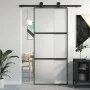 Schwarze Schiebetür aus gehärtetem Glas und Aluminium, 90 x 205 cm von , Türen für zu Hause - Ref: Foro24-155199, Preis: 245,...
