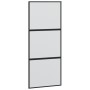 Puerta corredera vidrio templado y aluminio negra 90x205 cm de , Puertas para el hogar - Ref: Foro24-155199, Precio: 190,44 €...