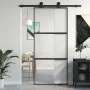 Tempered glass and black aluminum sliding door 90x205 cm by , Doors for the home - Ref: Foro24-155202, Price: 164,74 €, Disco...