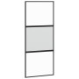 Schwarze Schiebetür aus gehärtetem Glas und Aluminium, 90 x 205 cm von , Türen für zu Hause - Ref: Foro24-155202, Preis: 180,...