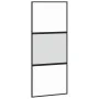 Tempered glass and black aluminum sliding door 90x205 cm by , Doors for the home - Ref: Foro24-155202, Price: 164,74 €, Disco...