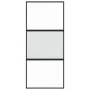 Tempered glass and black aluminum sliding door 90x205 cm by , Doors for the home - Ref: Foro24-155202, Price: 164,74 €, Disco...