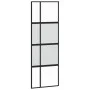 Puerta corredera vidrio templado y aluminio negra 76x205 cm de , Puertas para el hogar - Ref: Foro24-155228, Precio: 171,08 €...