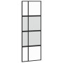 Schiebetür aus gehärtetem Glas und schwarzem Aluminium, 76 x 205 cm von , Türen für zu Hause - Ref: Foro24-155228, Preis: 161...