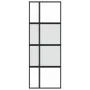 Puerta corredera vidrio templado y aluminio negra 76x205 cm de , Puertas para el hogar - Ref: Foro24-155228, Precio: 171,08 €...