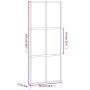Schwarze Schiebetür aus gehärtetem Glas und Aluminium, 90 x 205 cm von , Türen für zu Hause - Ref: Foro24-155214, Preis: 240,...
