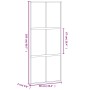 Schwarze Schiebetür aus gehärtetem Glas und Aluminium, 90 x 205 cm von , Türen für zu Hause - Ref: Foro24-155214, Preis: 222,...