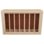 Comedero de heno para conejos madera maciza abeto 37x18,5x23 cm
