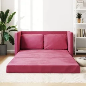 Bodenschlafsofa 2 in 1 roter Samt 122x204x55 cm von , Sofas - Ref: Foro24-353960, Preis: 218,74 €, Rabatt: %