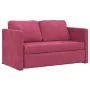 Sofá cama de suelo 2 en 1 terciopelo rojo tinto 122x204x55 cm de , Sofás - Ref: Foro24-353960, Precio: 218,76 €, Descuento: %
