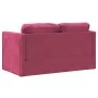 Sofá cama de suelo 2 en 1 terciopelo rojo tinto 122x204x55 cm de , Sofás - Ref: Foro24-353960, Precio: 218,76 €, Descuento: %