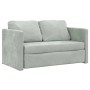 Floor sofa bed 2 in 1 light gray velvet 122x204x55 cm by , Sofas - Ref: Foro24-353957, Price: 230,26 €, Discount: %