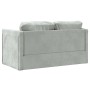 Bodenschlafsofa 2 in 1 hellgrauer Samt 122x204x55 cm von , Sofas - Ref: Foro24-353957, Preis: 234,03 €, Rabatt: %