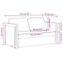 Bodenschlafsofa 2 in 1 hellgrauer Samt 122x204x55 cm von , Sofas - Ref: Foro24-353957, Preis: 228,96 €, Rabatt: %