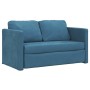 Bodenschlafsofa 2 in 1 blauer Samt 122x204x55 cm von , Sofas - Ref: Foro24-353962, Preis: 232,82 €, Rabatt: %