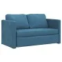 Bodenschlafsofa 2 in 1 blauer Samt 122x204x55 cm von , Sofas - Ref: Foro24-353962, Preis: 224,33 €, Rabatt: %